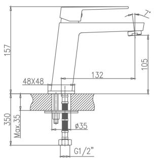 Смеситель для раковины Haiba HB11191 хром